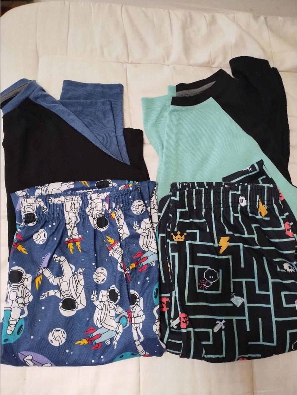 Sonoma Boys Pajama Two Set Bundle Two Shirts And Two Pants Husky 14-16
